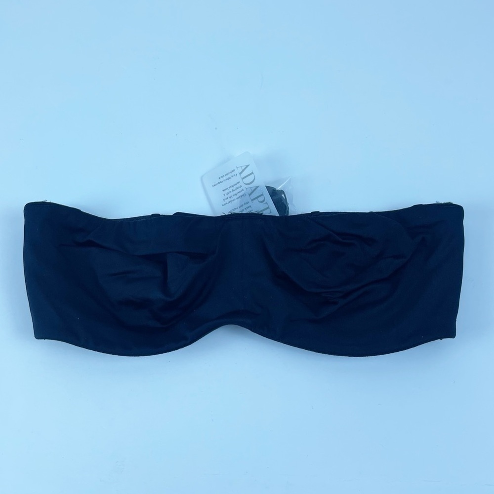 Natori Bra Womens 32C Black Adapt Bandeau Underwire Detachable Straps NWT NEW